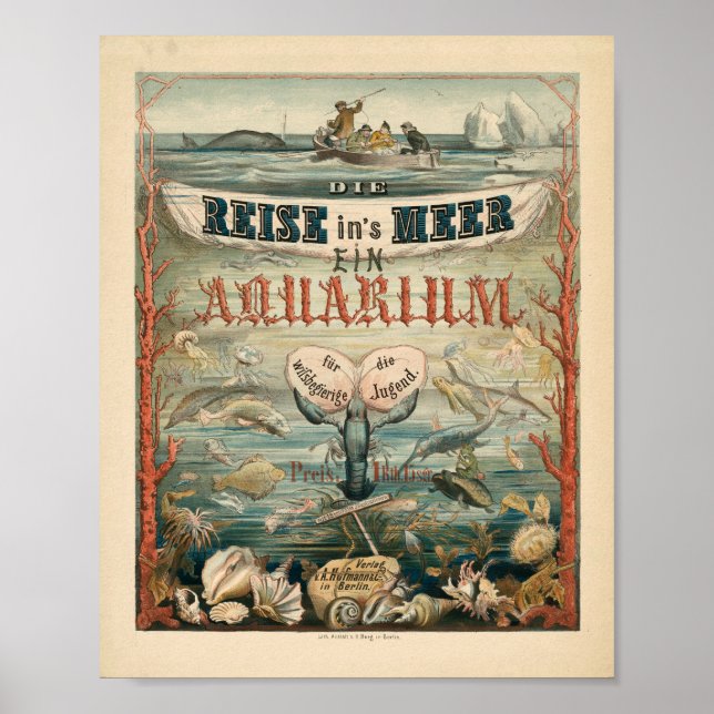 Die Reise in's Meer, Ein Aquarium | Carl Reinhardt Poster (Framsidan)