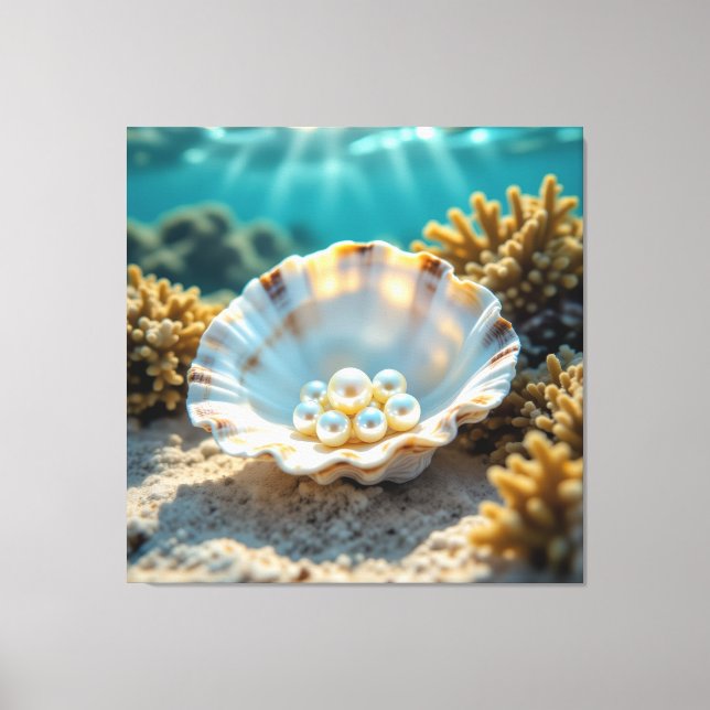 Die Schatzmuschel – Verborgene Perlen  Canvastryck (Framsida)