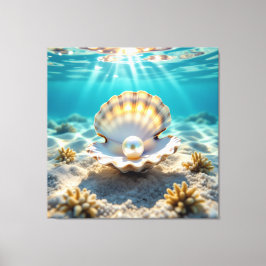 Die Schatzmuschel – Verborgene Perlen  Canvastryck