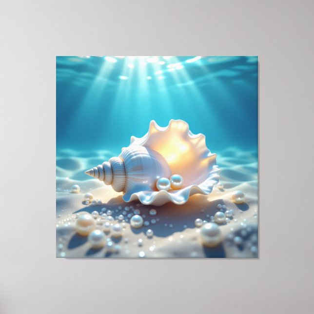 Die Schatzmuschel – Verborgene Perlen  Canvastryck (Framsida)