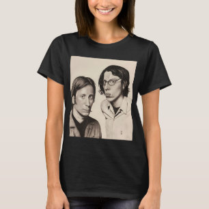 Die schwarze Schlüssel-Realismus-Kohlezeichnung T Shirt