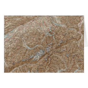 Die Schweiz, Schweiz Atlas Karta Hälsningskort