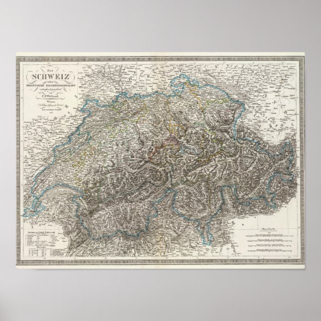 Die Schweiz - Schweiz Poster (Framsidan)
