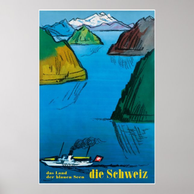 Die Schweiz, Schweiz, Travel Poster (Framsidan)
