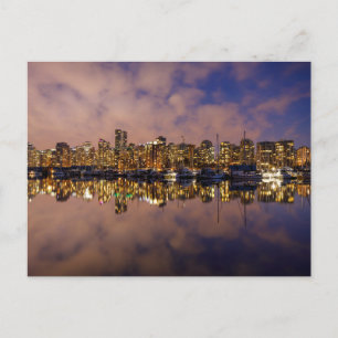 Die Skyline von Vancouver in Kanada Postkarte Vykort