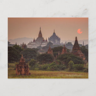 Die Tempel von Bagan i Myanmar Postkarte Vykort