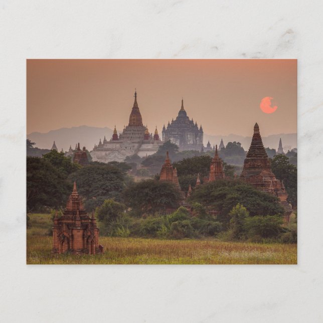 Die Tempel von Bagan i Myanmar Postkarte Vykort (Framsida)