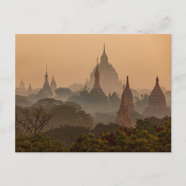 Die Tempel von Bagan i Myanmar Postkarte Vykort (Framsida)