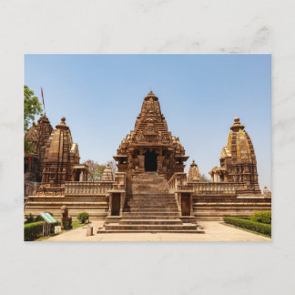 Die Tempel von Khajuraho in Madhya Pradesh Indien Vykort