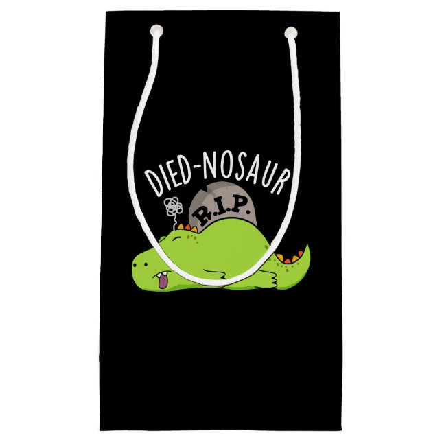 Died-nosaur Roliga Dinosaurie Puns Mörk Bakgrund (Framsidan)