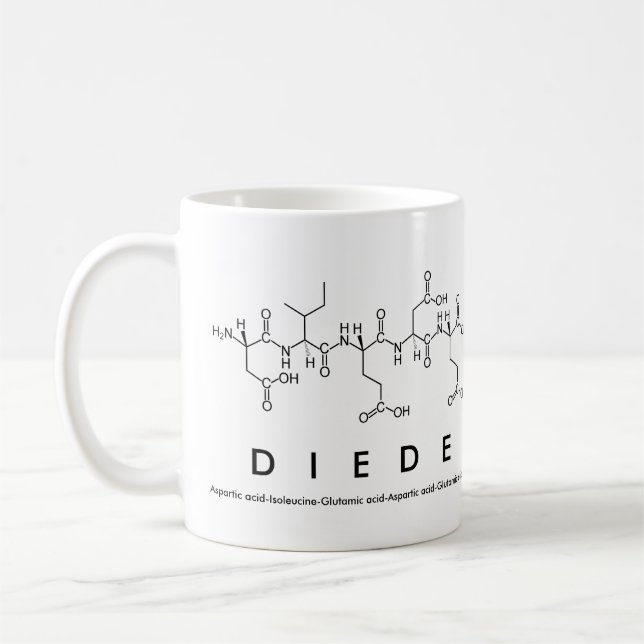 Diede peptide namn mugg (Vänster)