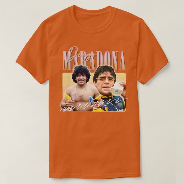 Diego Maradona Retro 90s Aesthetic T Shirt (Design framsida)