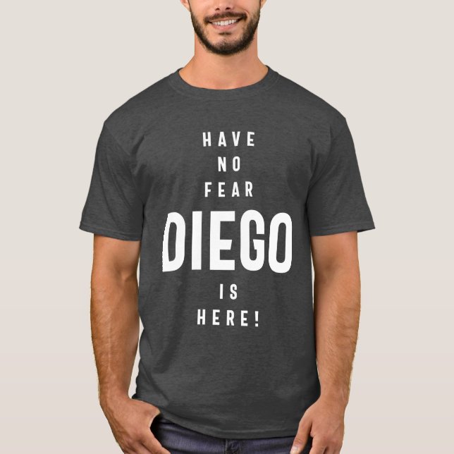 Diego Personlig Namn Birthday Gift T Shirt (Framsida)
