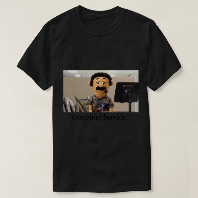 Diego Puppet, kundtjänst! Baseball ¾ Sleeve T Shirt (Design framsida)