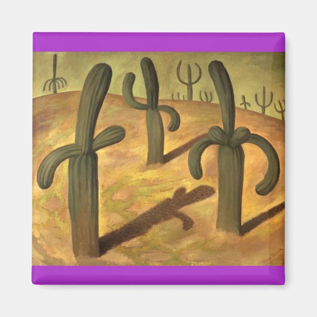 Diego Rivera, Cactus Painting Magnet (Framsidan)