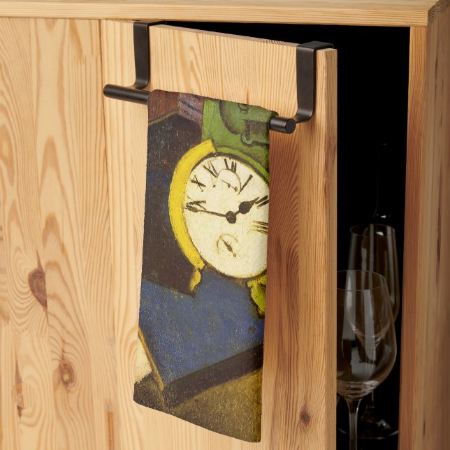 Diego Rivera The Alarm Clock Surrealism Konst Kökshandduk (Thirds Fold)