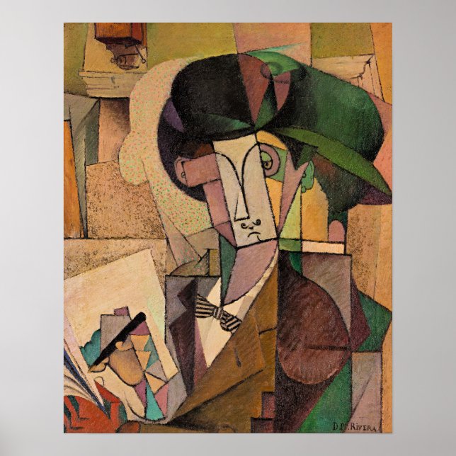 Diego Rivera, Ung man med en reservoarpenna, Poster (Framsidan)
