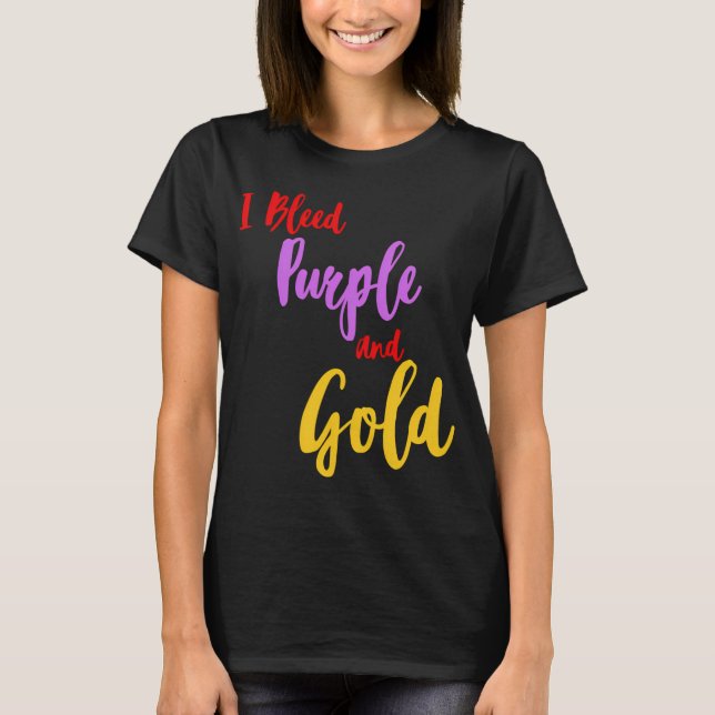 Diehard Lila & Guld T Shirt (Framsida)