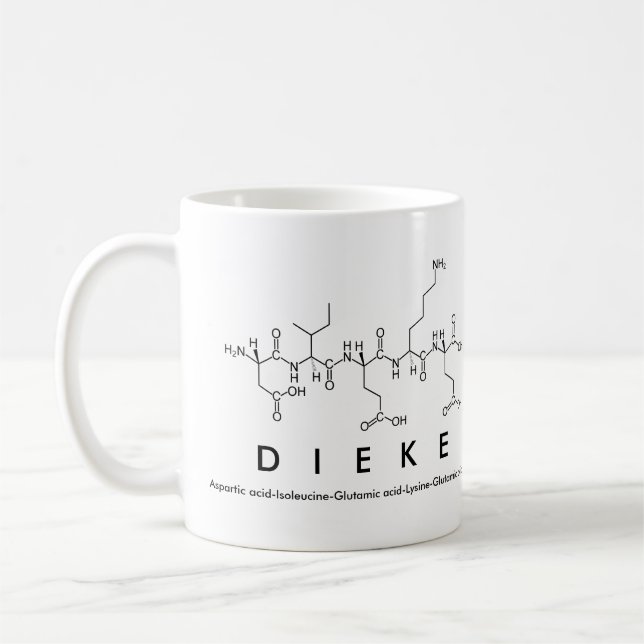 Dieke peptide namn mugg (Vänster)