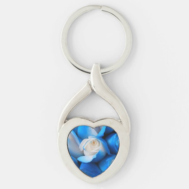 Diemudis Twisted Heart Silverfärgad Nyckelring (Framsidan)