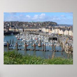 Dieppe Harbour, Normandie, Frankrike Poster