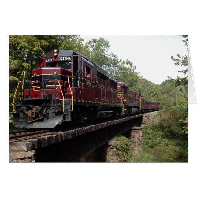 Diesel 2198 på Trestle Hälsningskort (Framsidan Horizontal)