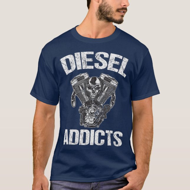 Diesel avger kraftstreck 4X4-motor T Shirt (Framsida)