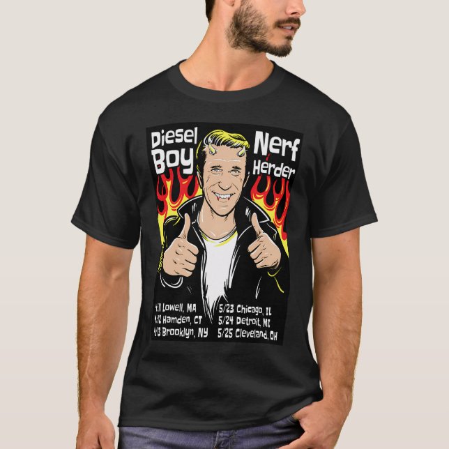 Diesel Boy & Nerf Herder - Punk-turné 2025 T Shirt (Framsida)