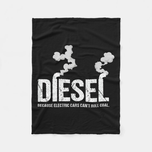 Diesel för att elektricitet inte kan rulla Coal Tr Fleecefilt (Framsidan)