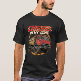 Diesel in my Veins Big Rig Lastbil Driver Trucker T Shirt