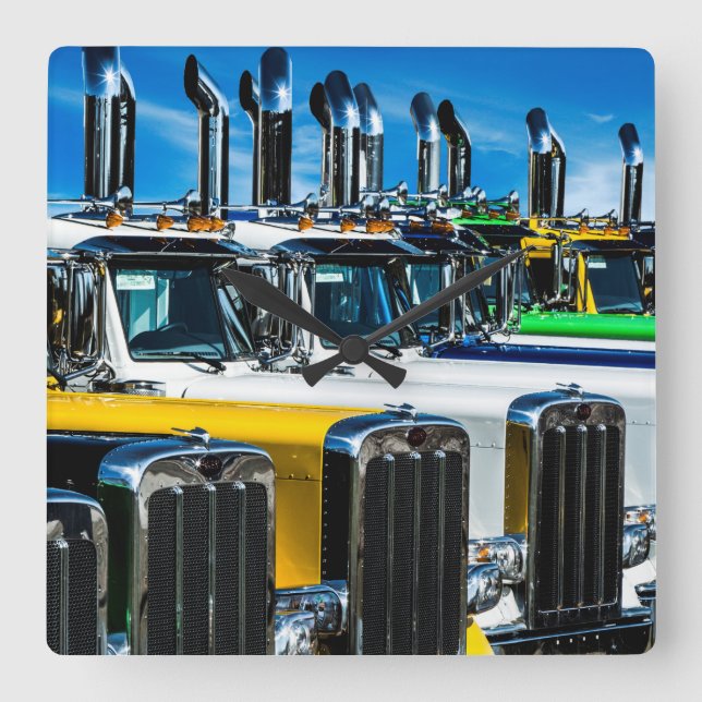 Diesel- lastbilar fyrkantig klocka (Framsida)