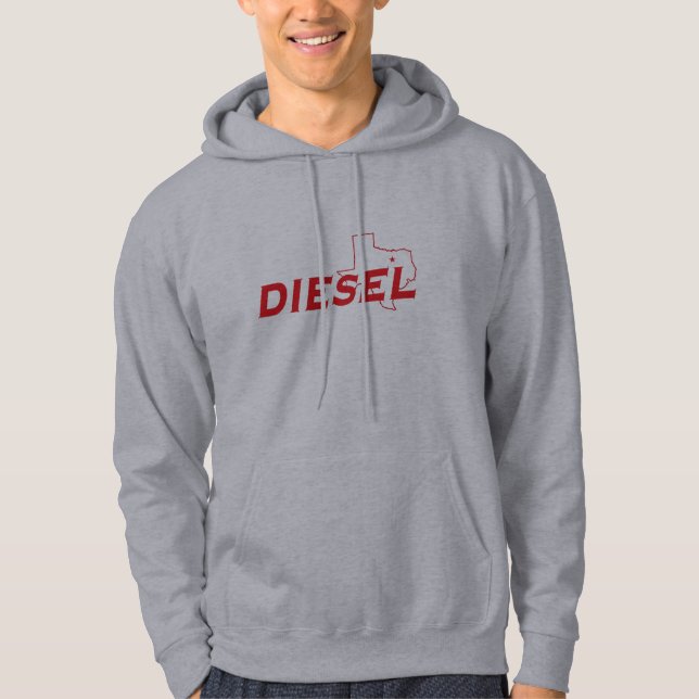 Diesel- ljung/röd Hoodie (Framsida)