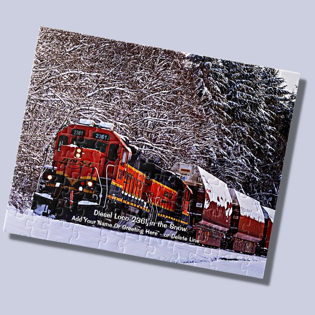 Diesel Loco 2361 i Snö - Lägg till Namn Pussel (Skapare uppladdad)