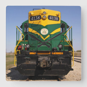 Diesel Locomotive No. 4138 Square Clock No Ansikte Fyrkantig Klocka