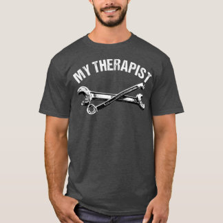 Diesel Mechanic Funny My Therapist Lastbil Engine T Shirt