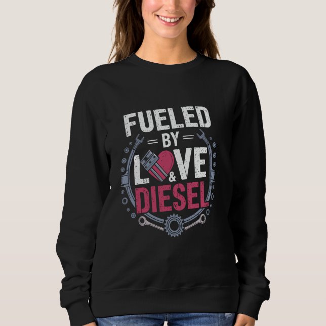 Diesel Mechanic Girlkompis Diesel Mechanic Makanic T Shirt (Framsida)