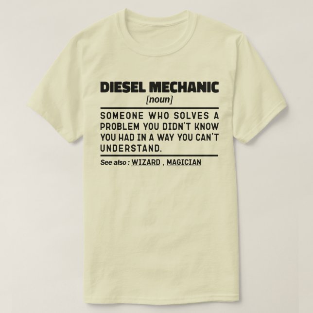 Diesel Mechanic Noun Professionell Worker Funny Pa T Shirt (Design framsida)