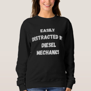 Diesel Mechanics Student lätt distraherad av diese T Shirt