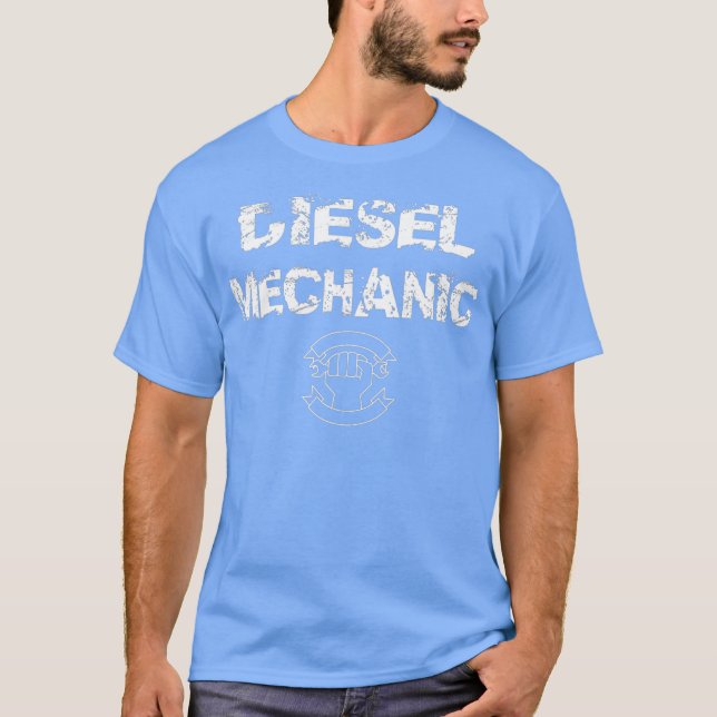 Diesel Mechanics Uniform T Shirt Diesel Tech (Framsida)