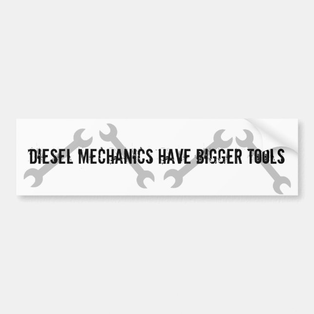 Diesel- mekaniker har större verktyg bildekal (Framsidan)