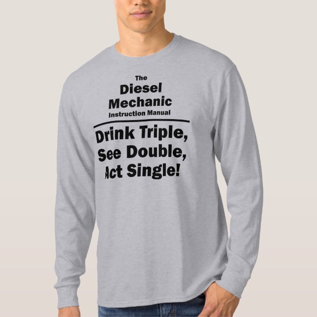 diesel- mekaniker tee shirt (Framsida)