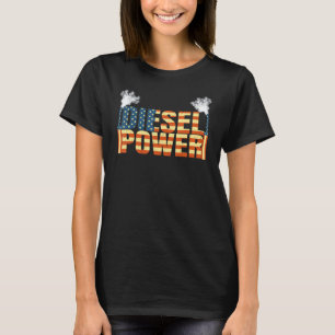 Diesel Power American Flagga Diesel Mechanic Pappa T Shirt