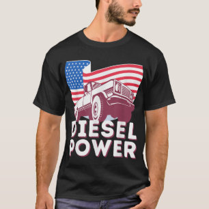Diesel Power American Flagga - Diesel Mechanic Pic T Shirt