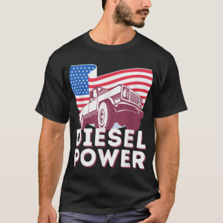Diesel Power American Flagga - Diesel Mechanic Pic T Shirt