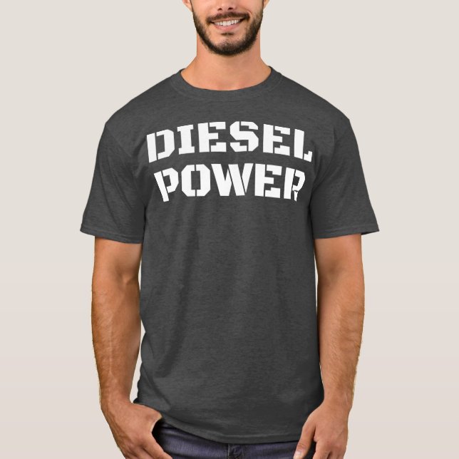 Diesel Power Big Text Turbo Diesels Lastbilar Roll T Shirt (Framsida)