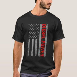 Diesel Power USA flagga Lastbil Turbo Brothers Mec T Shirt