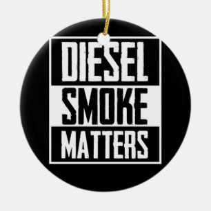 DIESEL ROKE MATTERS Diesel Lastbil Roll Coal Julgransprydnad Keramik