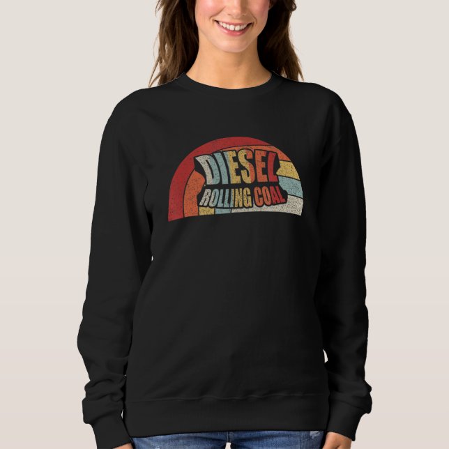 Diesel Rolling Coal Retro Funny Diesel Engine Dies T Shirt (Framsida)