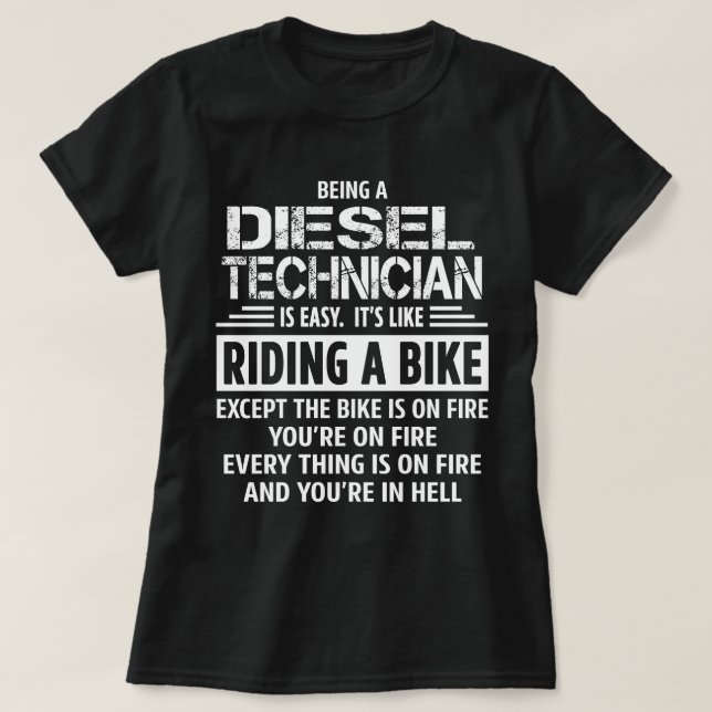 Diesel Technician T Shirt (Design framsida)