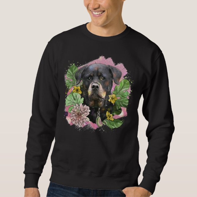 Diesel the Rottweiler Lång Ärmad Tröja (Framsida)